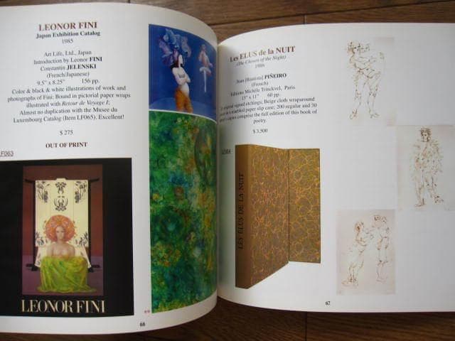 洋書 Illustrated Catalog of Leonor Fini Books