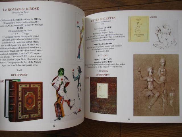 洋書 Illustrated Catalog of Leonor Fini Books