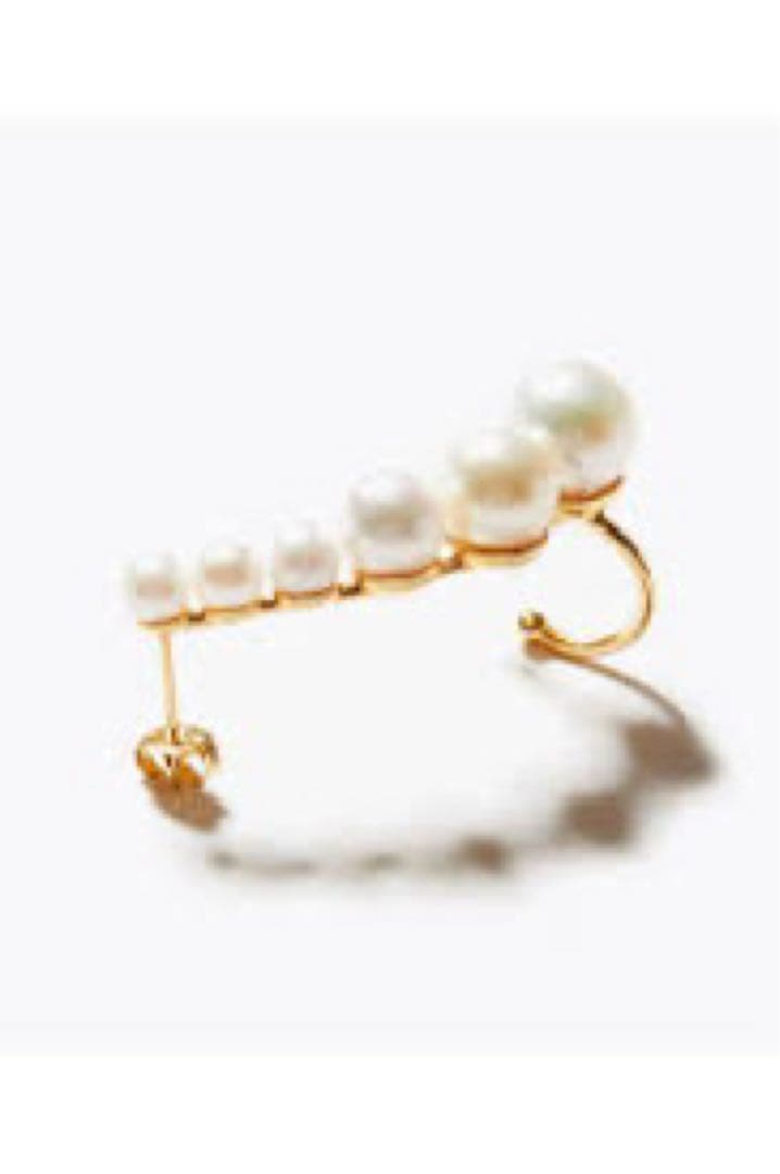 アルティーダウード　アコヤパール グラデーション ライン イヤーカフピアス