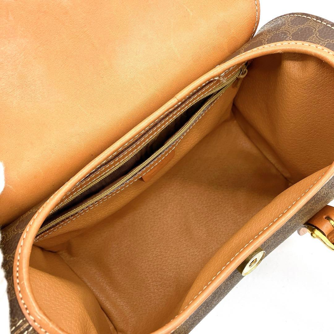 希少【CELINE】ハンドバッグ　ブラゾン金具　マカダム柄　BOX型