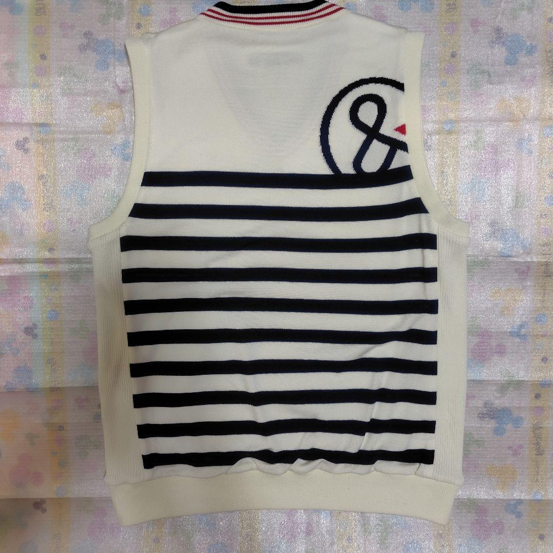 and per se Vネックベスト ホワイトリバーシブルメンズ