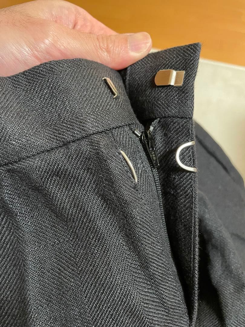 【美品】メゾンマルジェラ 4ステッチ リネン トラウザーズ（スラックス）