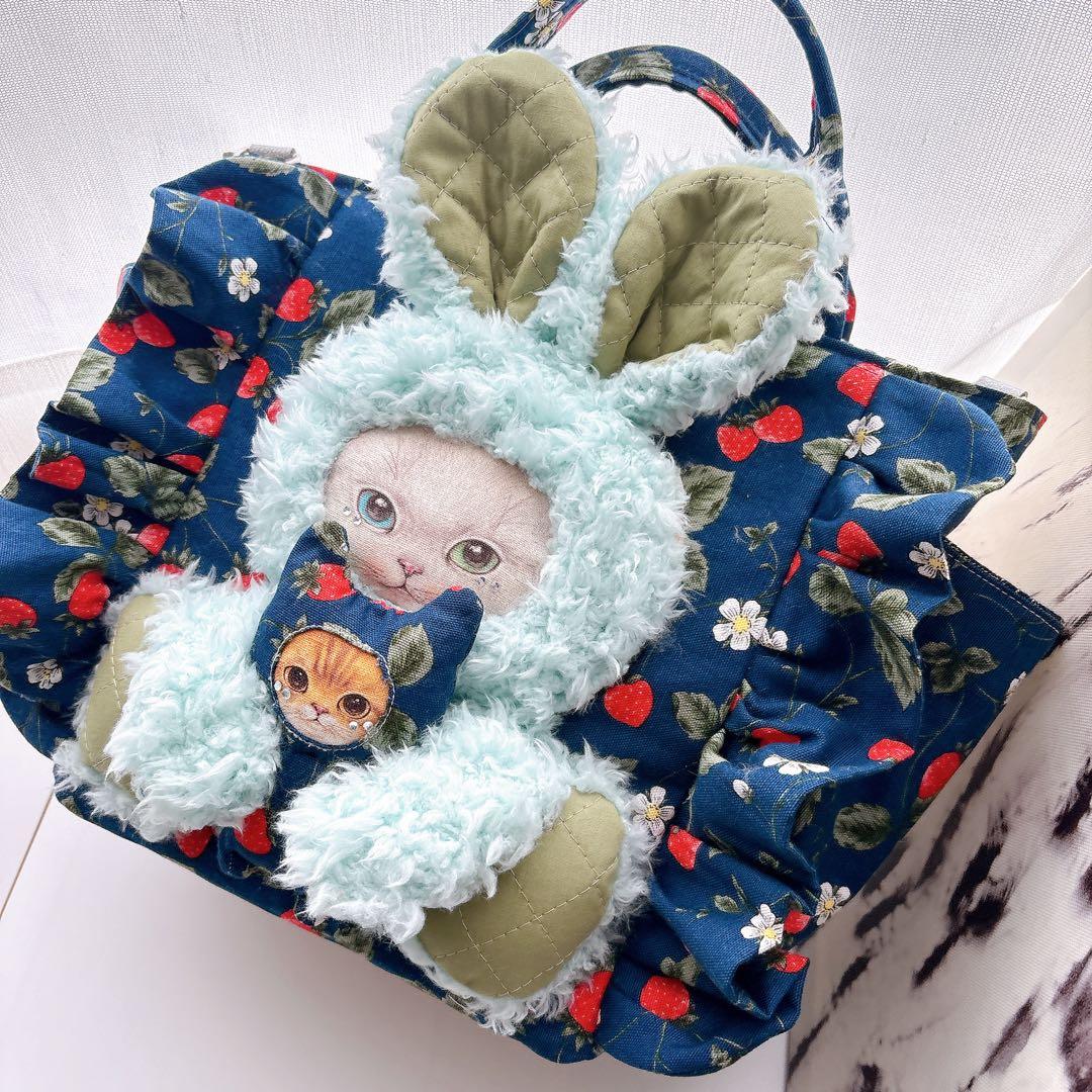 m*e様 コヤンイサムチョン　バック　ハグねこトート　オッドアイネコちゃん×コイ
