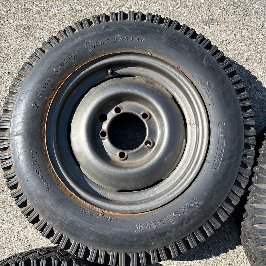 6.00R16 6PR ジムニーホイール付き　スパイクタイヤ4本