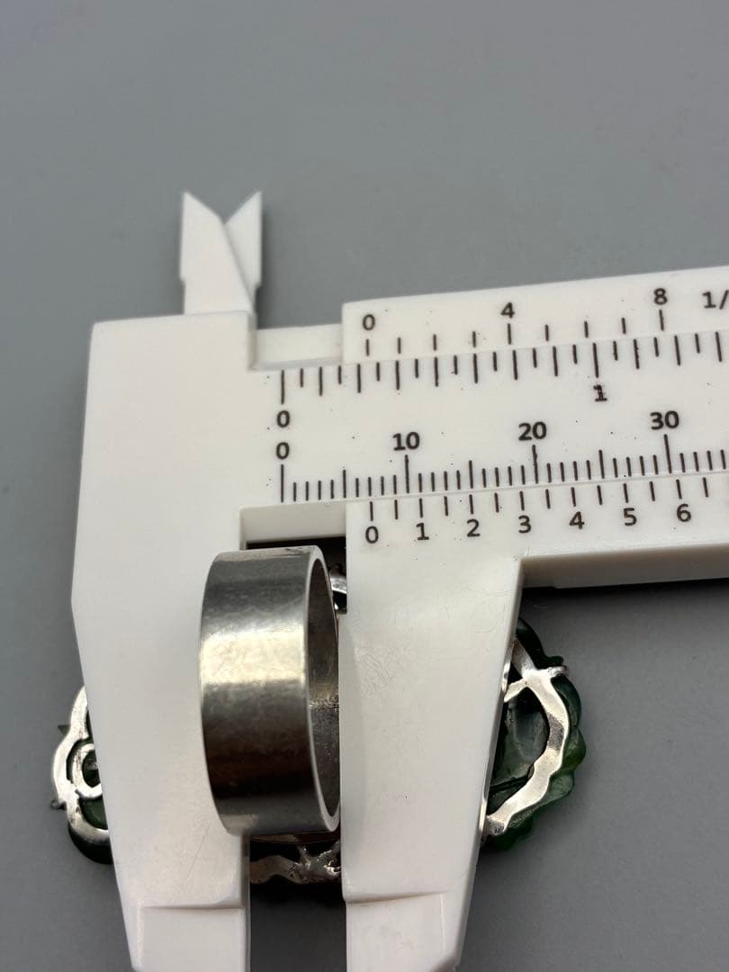 13号 翡翠　silver リング　指輪　レディース