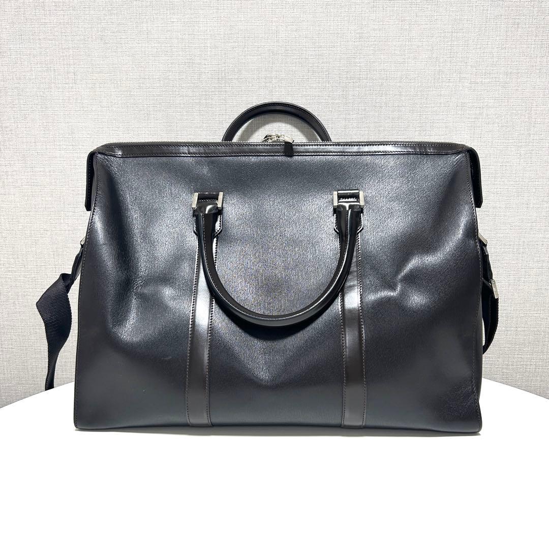 K*様 dunhillダンヒル本革ブリーフケース黒2WAY大容量ビジネス美品仕事