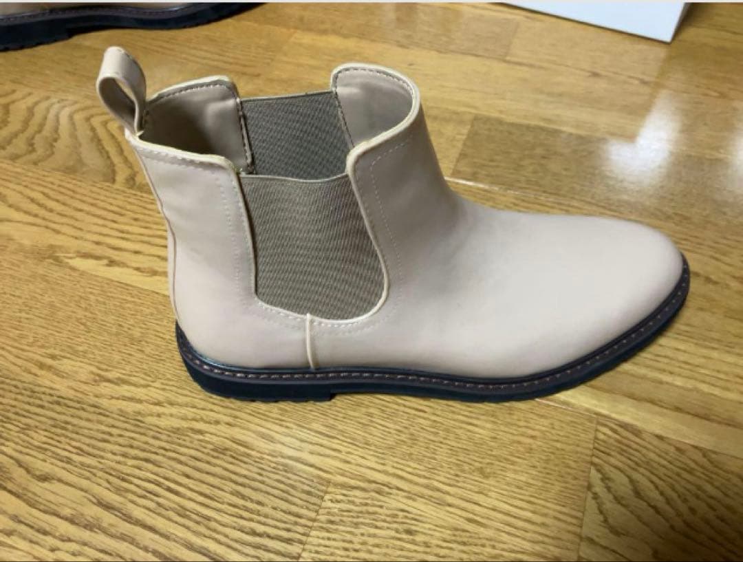 卑弥呼　サイドゴアブーツ　ベージュ