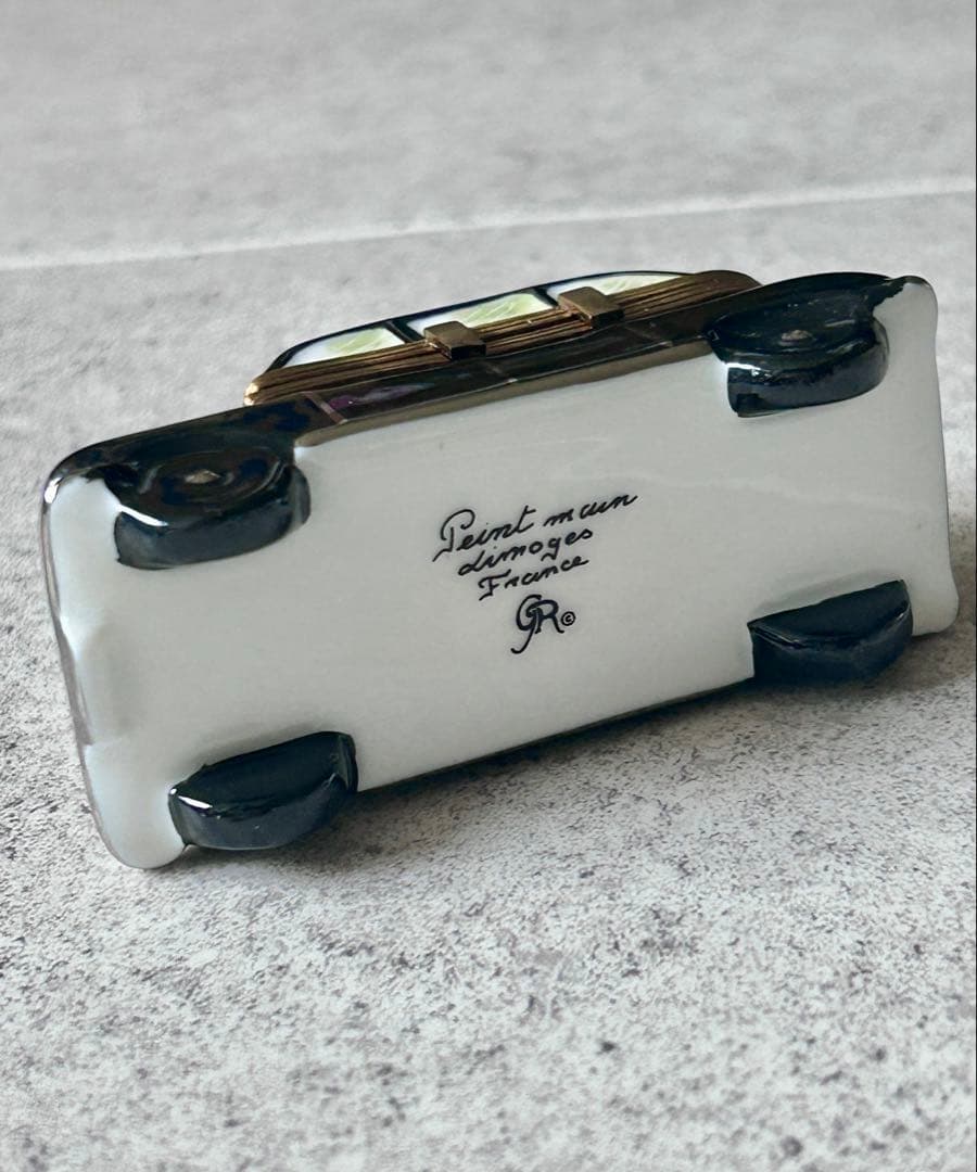 リモージュボックス　フランス製　GR ロンドンタクシー　黒い　小物入れ、置物