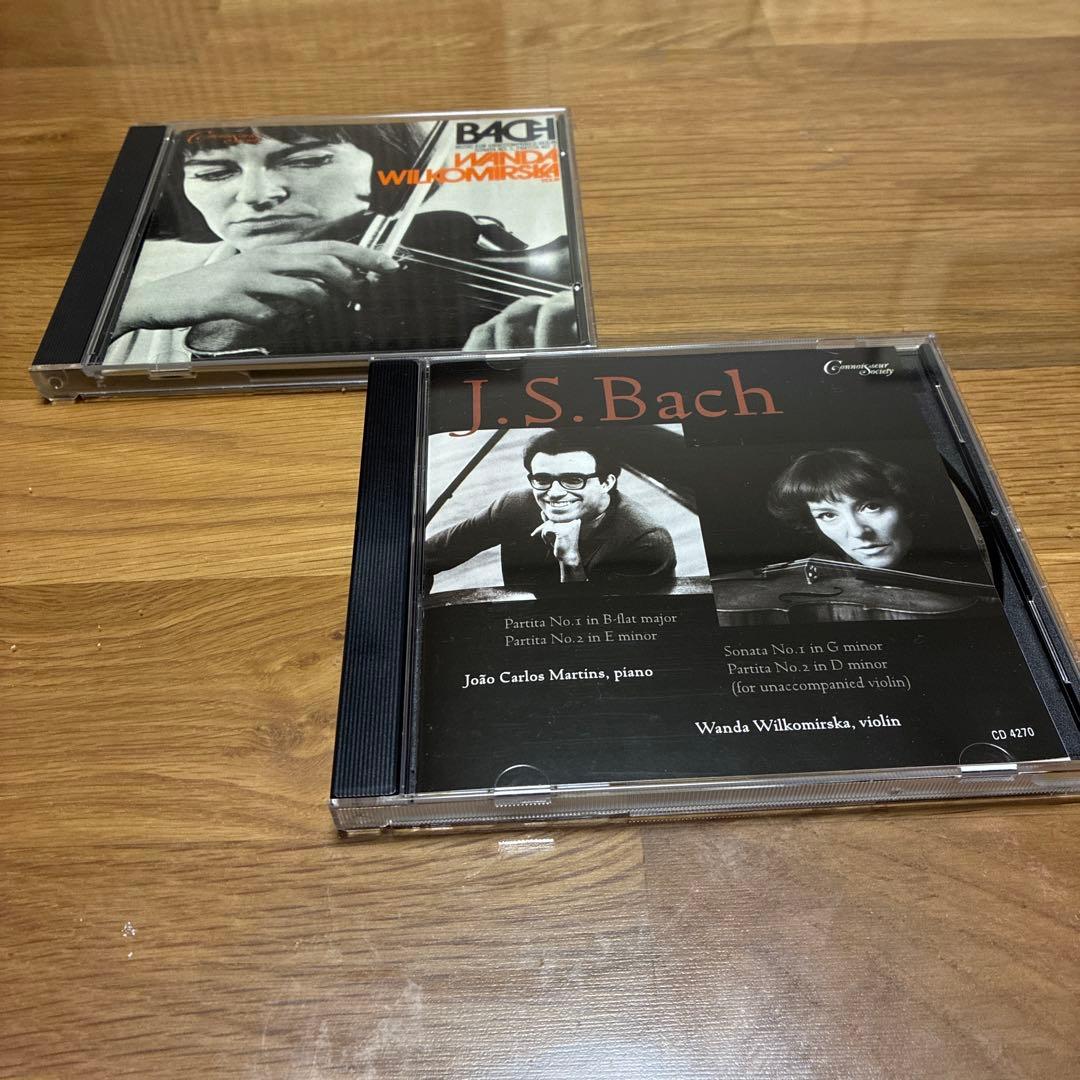 ワンダ.ウィウコミルスカ　バッハ無伴奏ヴァイオリン　２枚一括出品