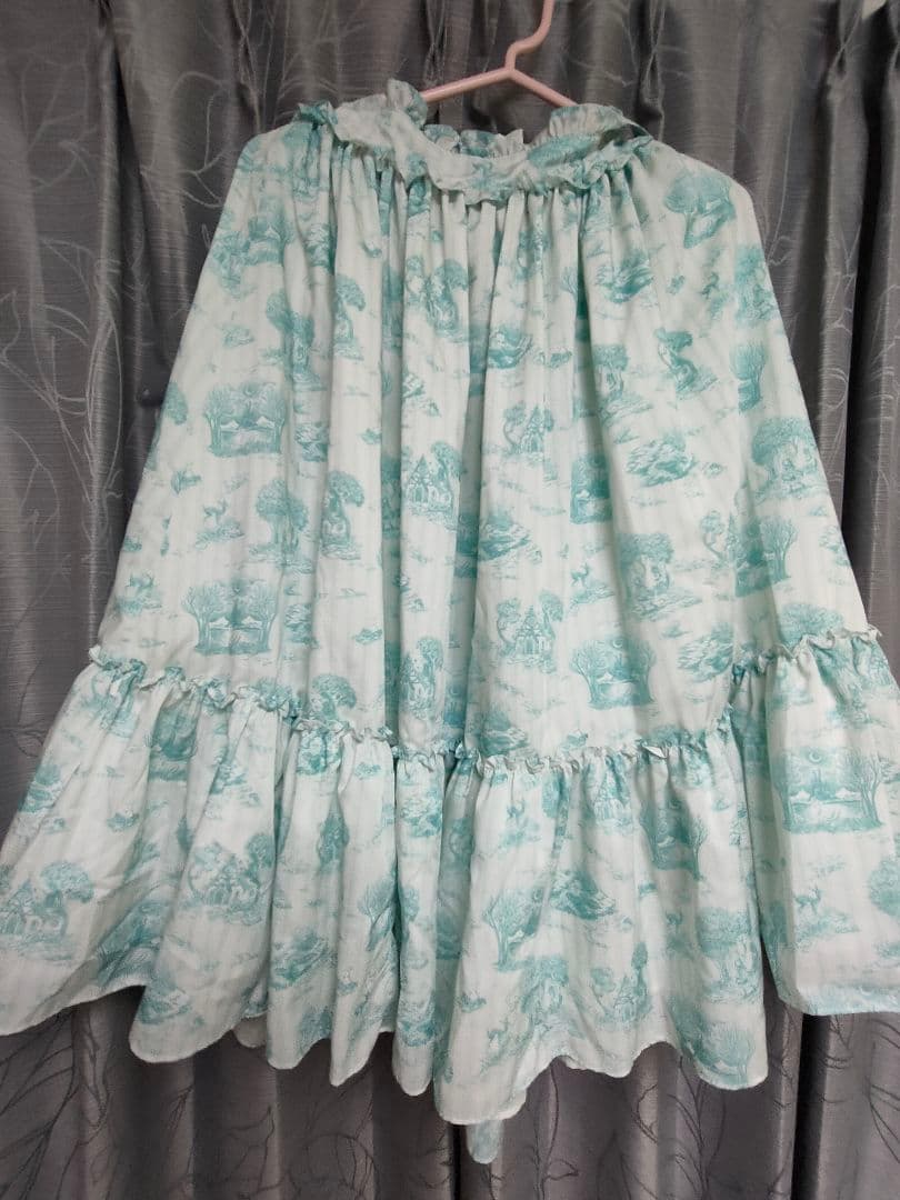 美品 エミリーテンプルキュート ミント トワルドジュイ柄スカート