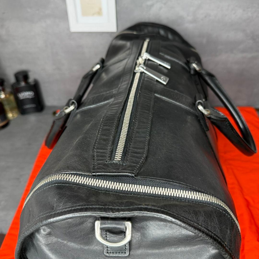 ★希少★aniary 2way ボストンバッグ 大容量 オールレザー 本革 黒