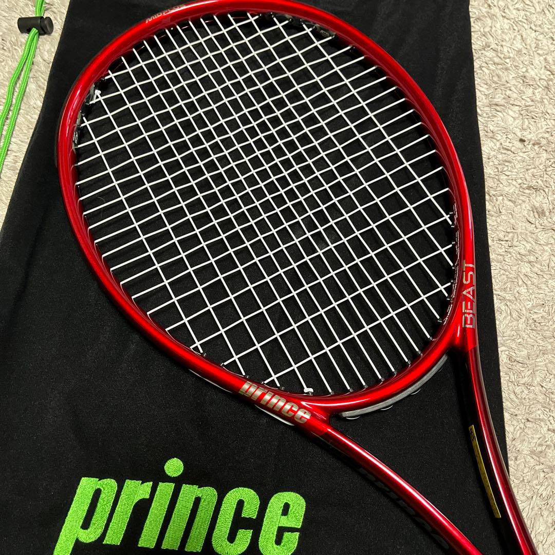 新品 未使用 prince BEAST テニスラケット　袋付き　ガット張り済