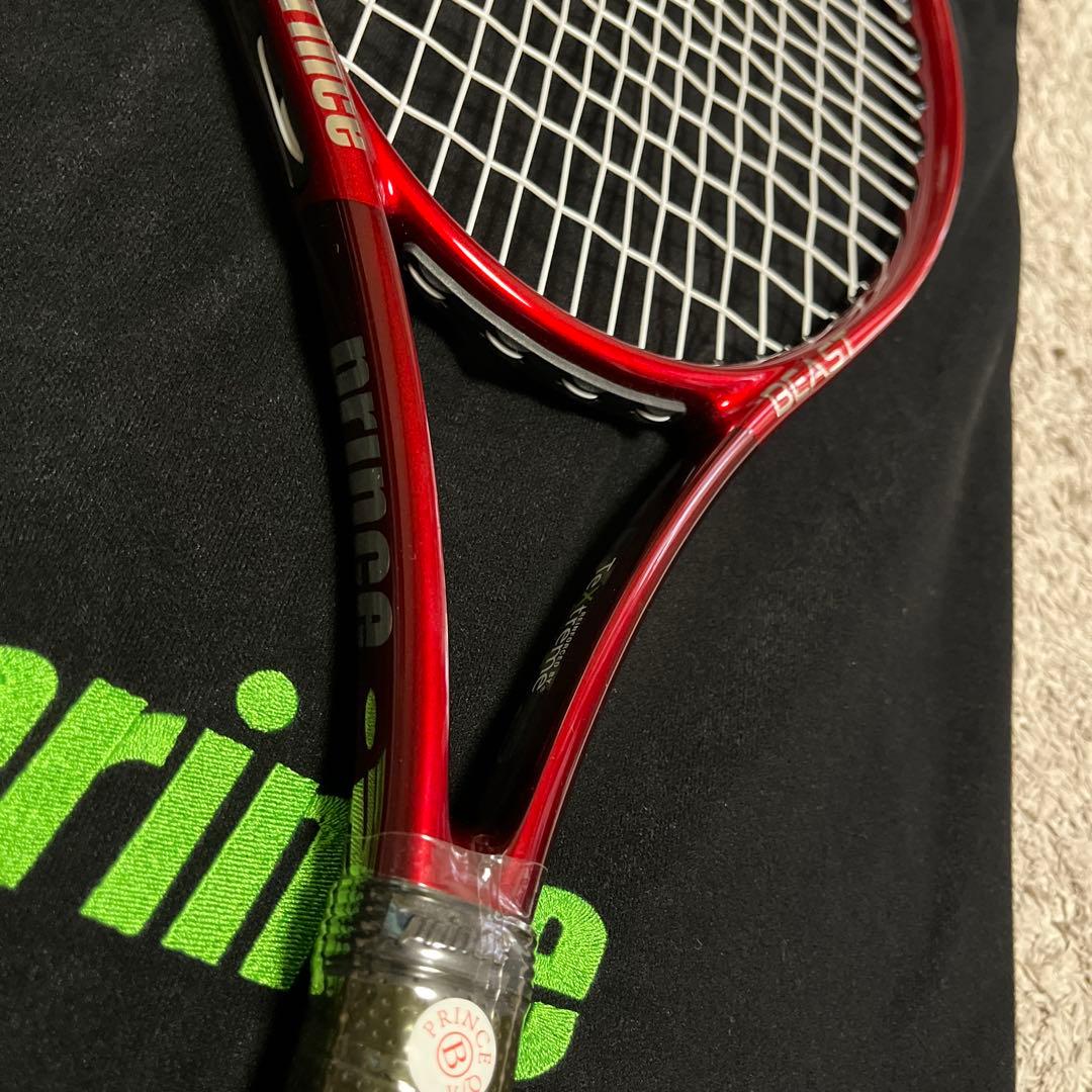 新品 未使用 prince BEAST テニスラケット　袋付き　ガット張り済