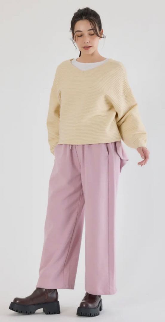 即完売　ロデオクラウンズ　ビッグリボンスウェットパンツ　M ピンク