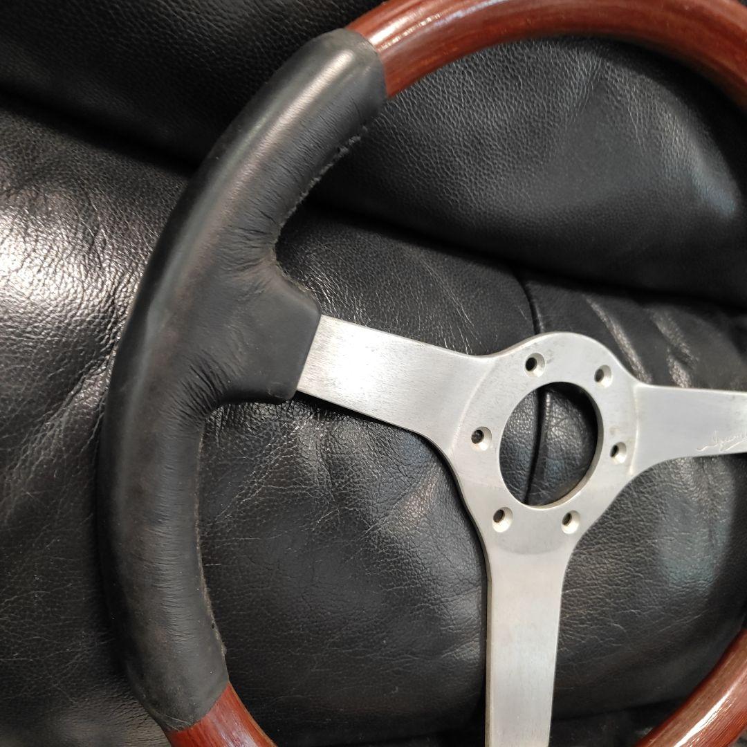 h*x様 Izumi ハンドル ウッド レザー 3本スポーク