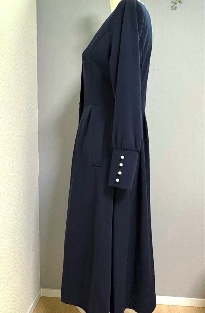 美品☆CINEMATIQ シネマティック ケリーワンピース ネイビー 前開き S