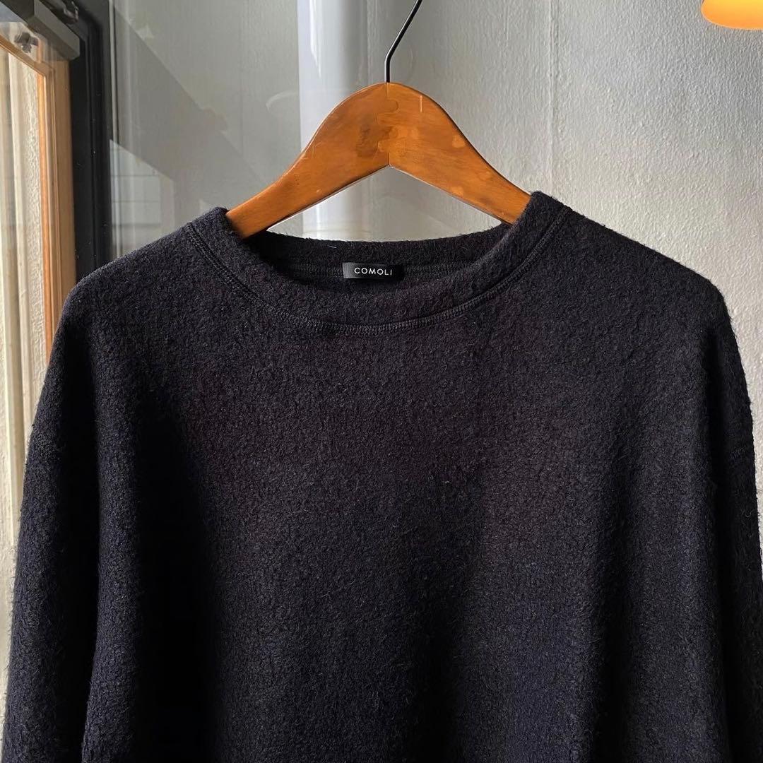 トップス COMOLI 22AW SILK FLEECE CREWNECK size3