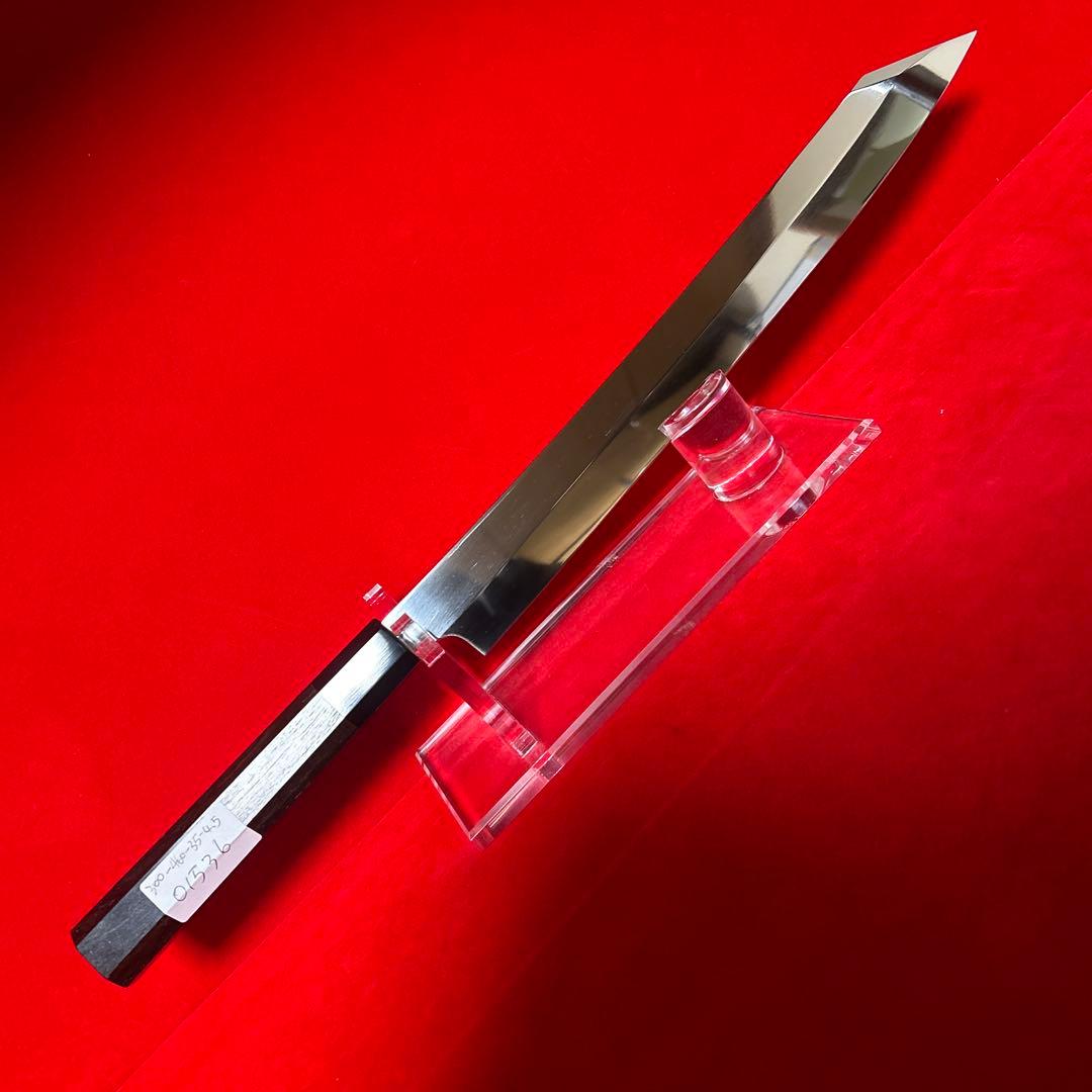 包丁　剣型切付　尺　鏡面仕上げ　切味抜群　箱付未使用品