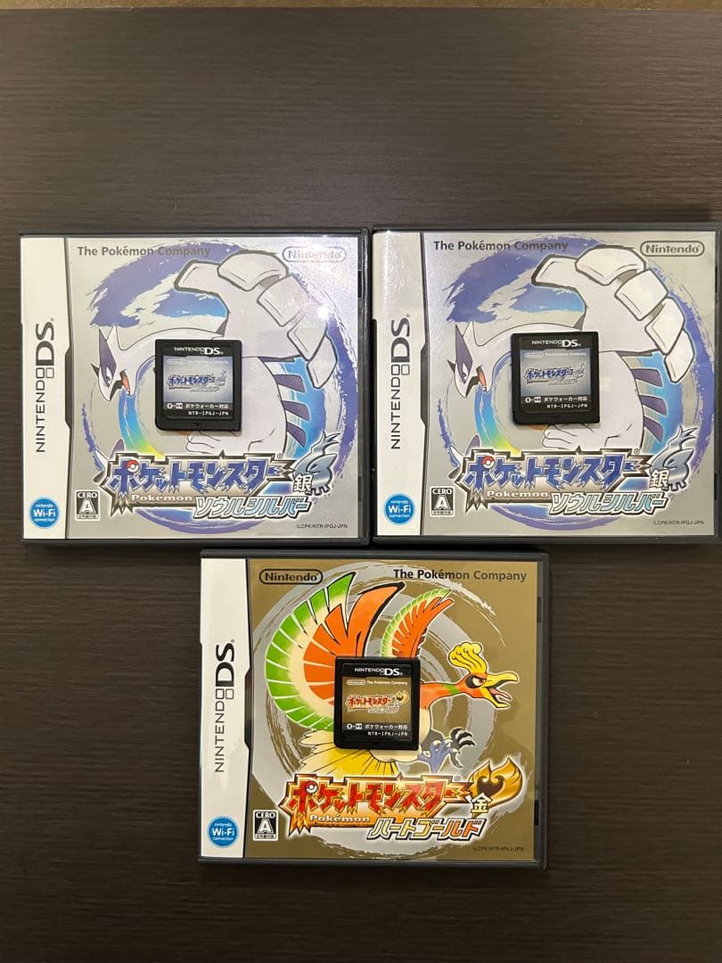 ポケットモンスター ゲームソフト 3点セット　第2世代リメイク　DSi本体付き