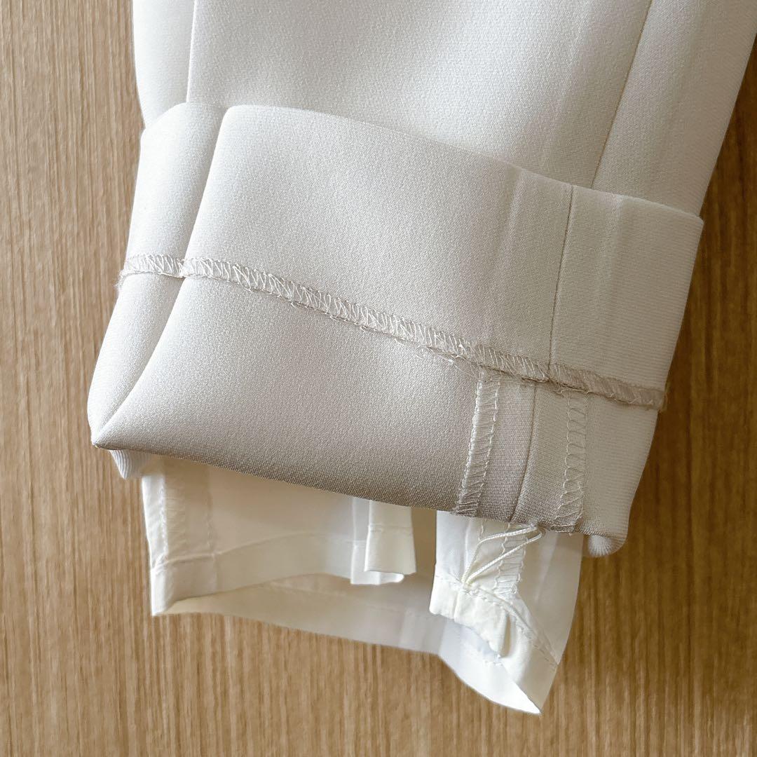 【1102】アナイ　ストレッチクロステーパードパンツ　アイボリー　フォーマル