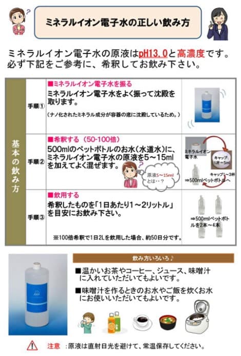 hhh ミネラルイオン電子水　１０００ml  ７０種のミネラル
