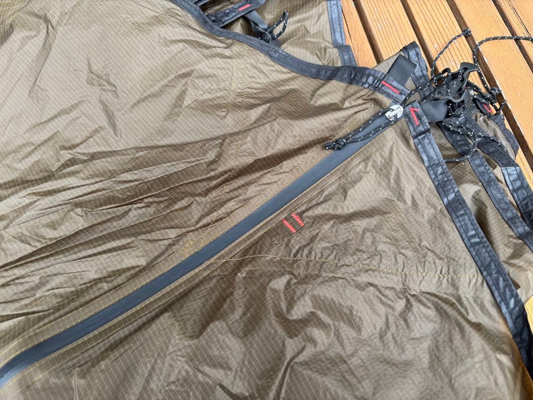 Unafreely ワンポールテント 謎テント ダークブラウン シルナイロン