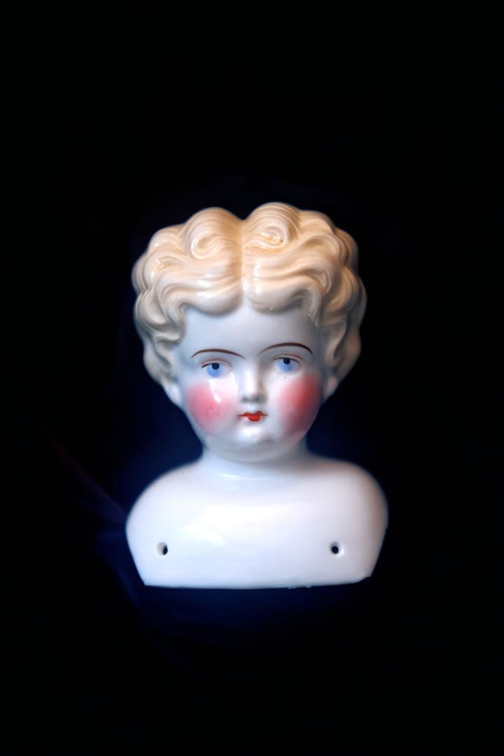 アンティーク チャイナヘッドドール アンティーク雑貨 ドイツアンティーク