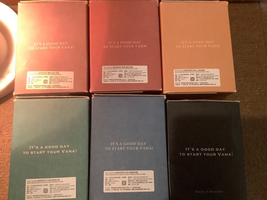 Vana Candles Sweden 6種セット(キャンドルウォーマー付き)