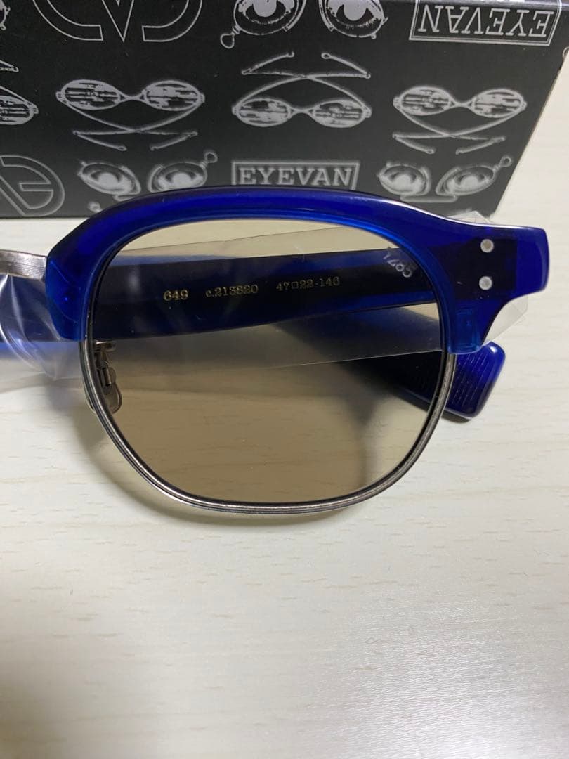 EYEVAN7285 型番649 c.213820 ブルー×ヴィンテージブラック