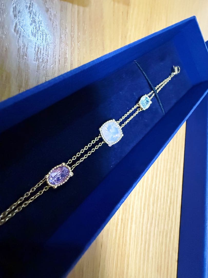 【美品】SWAROVSKI Rosette pink Braceletクリスタル