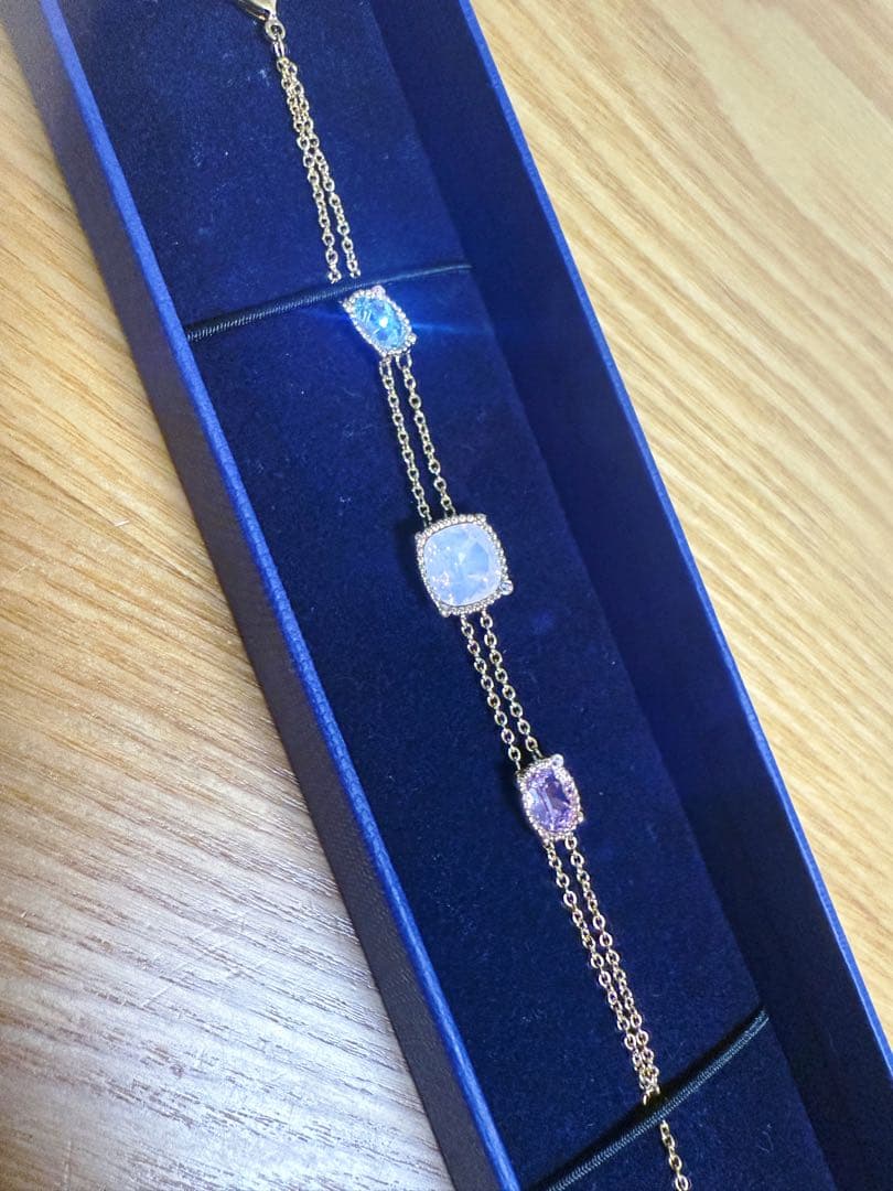 【美品】SWAROVSKI Rosette pink Braceletクリスタル