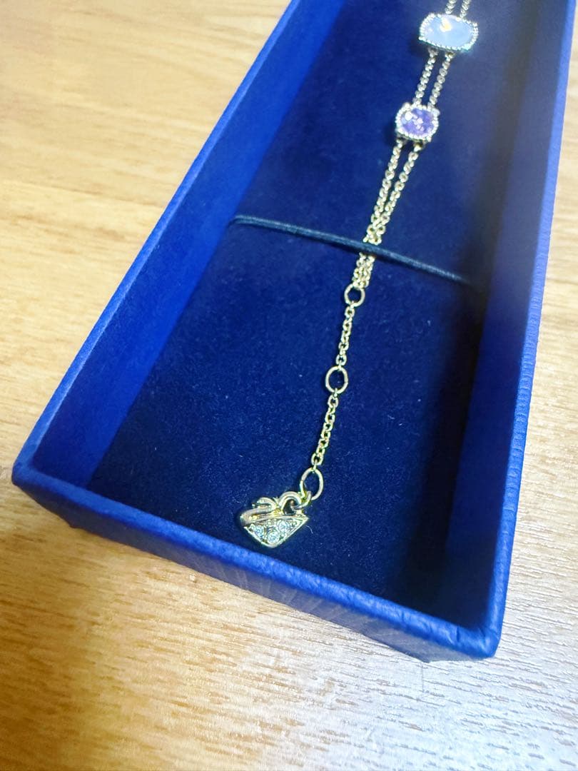 【美品】SWAROVSKI Rosette pink Braceletクリスタル