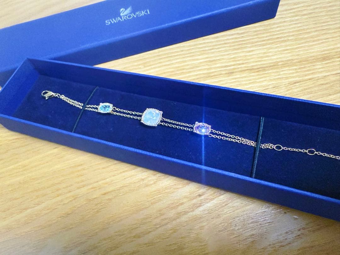 【美品】SWAROVSKI Rosette pink Braceletクリスタル