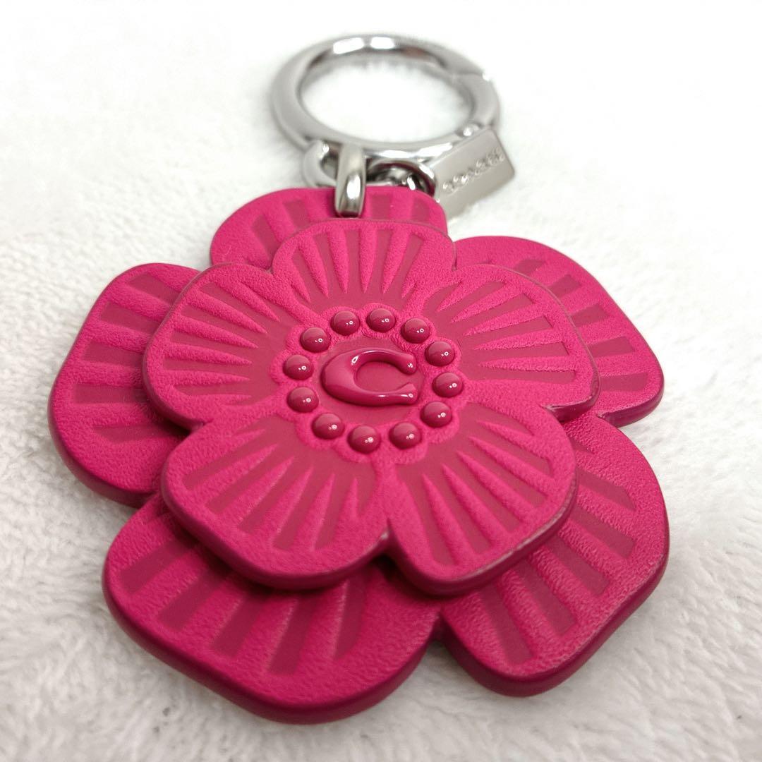 ⭐️希少⭐️ COACH コーチ ティーローズ バッグチャーム　ピンク　チャーム