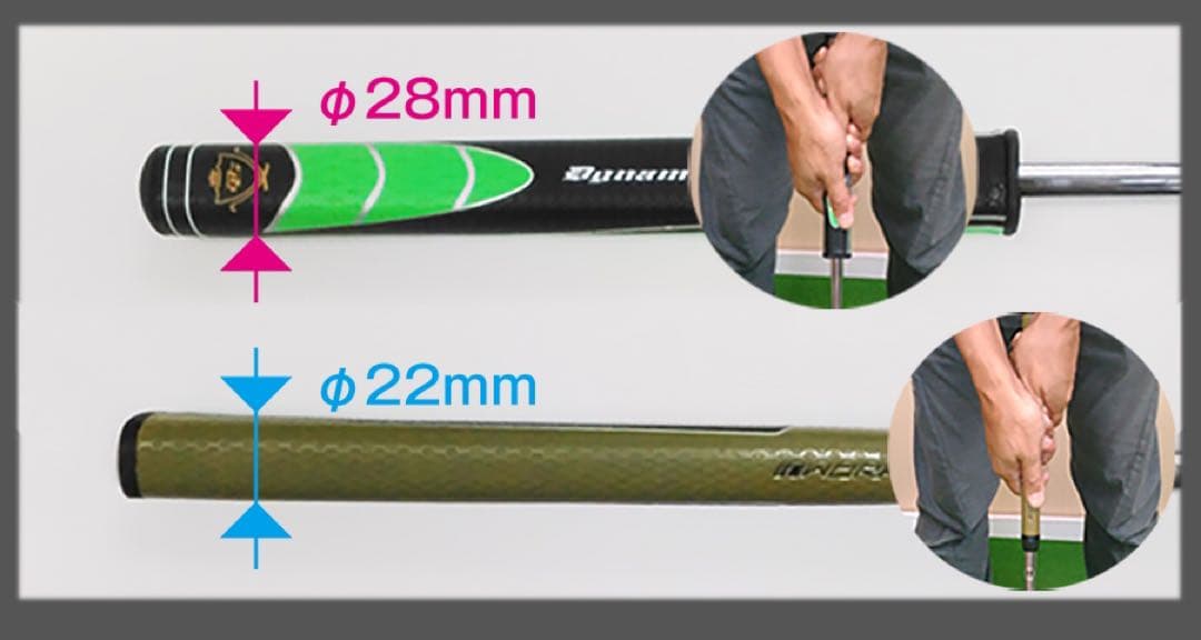 【新品】超安★極太グリップと大型ヘッドの安定感抜群のカッコいいダイナミクスパター