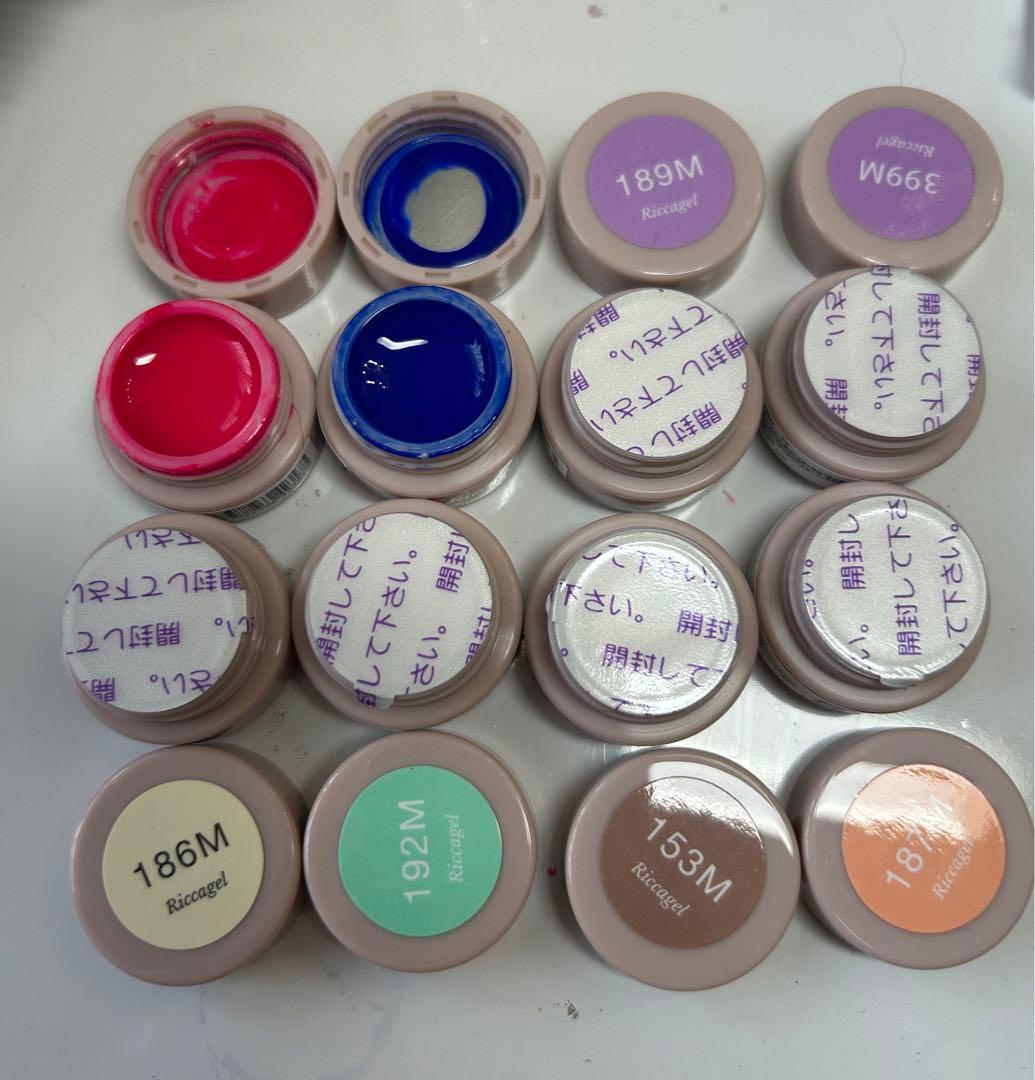 一色追加　リッカジェル　カラージェル　16色セット　六個未開封