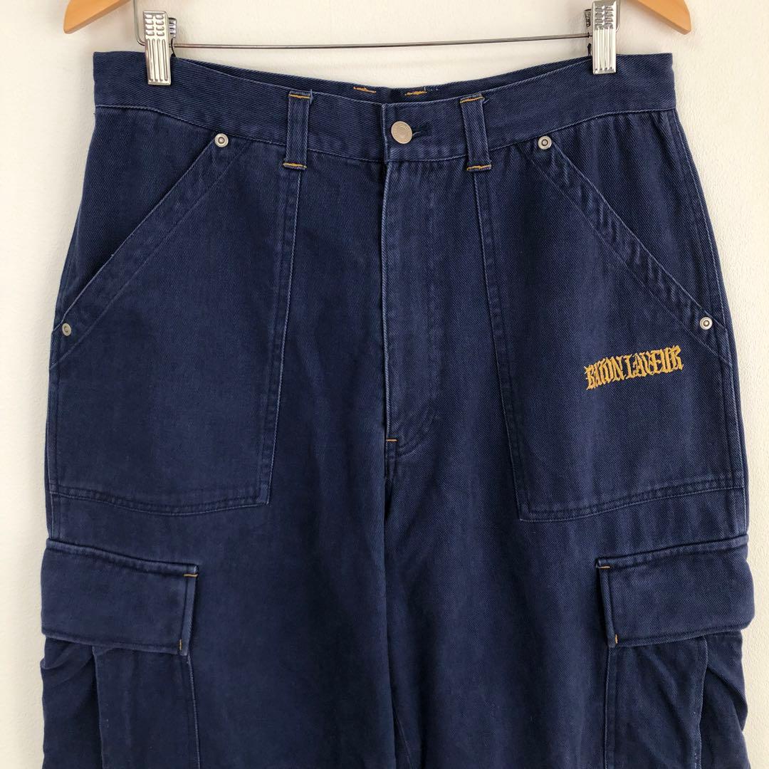 希少 90s 00s RATONLAVEUR ダブルニーバギーカーゴパンツ L