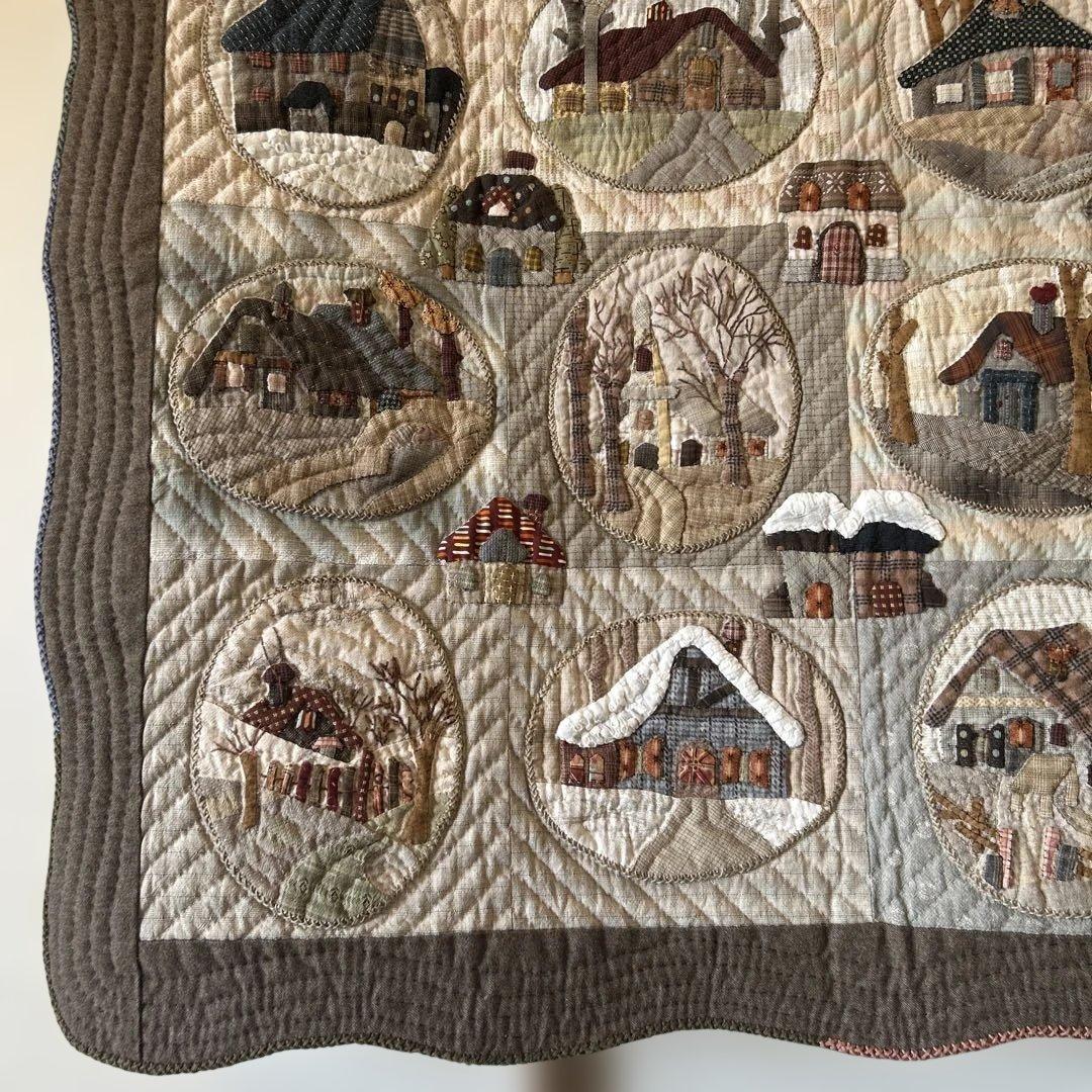 ハンドメイド　キルト　パッチワーク　風景デザイン タペストリー