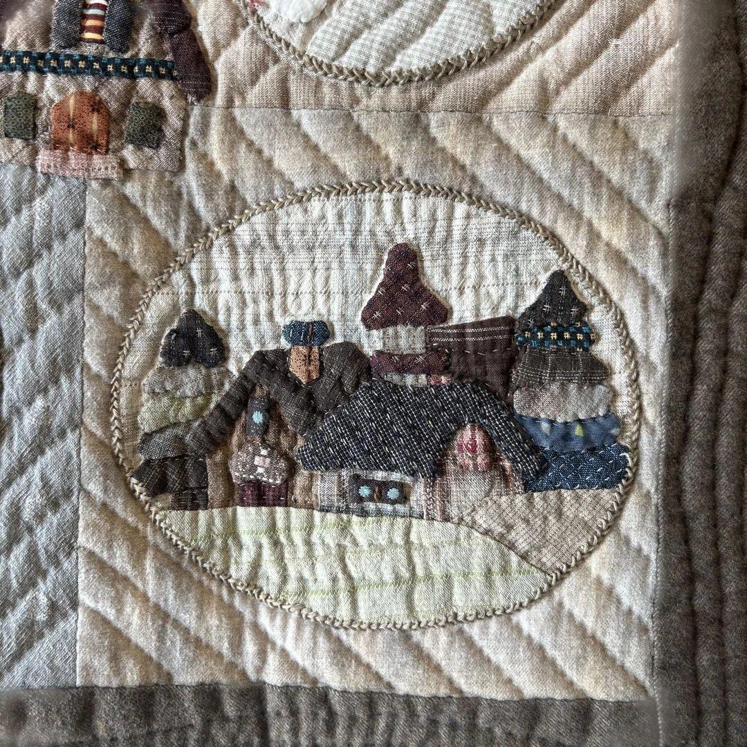 ハンドメイド　キルト　パッチワーク　風景デザイン タペストリー