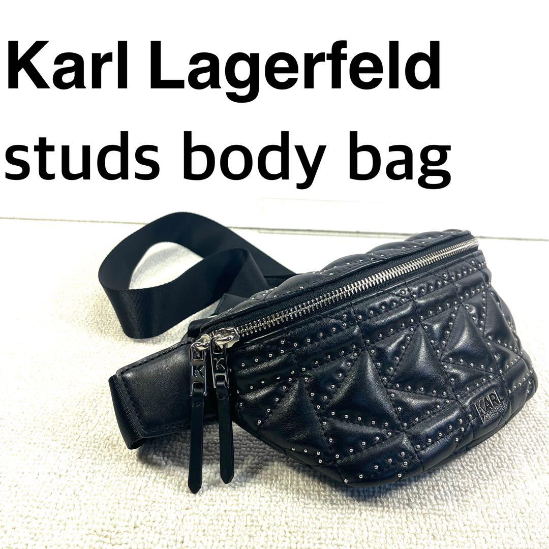 バッグ 00s Karl Lagerfeld body bag studs bk Y2K