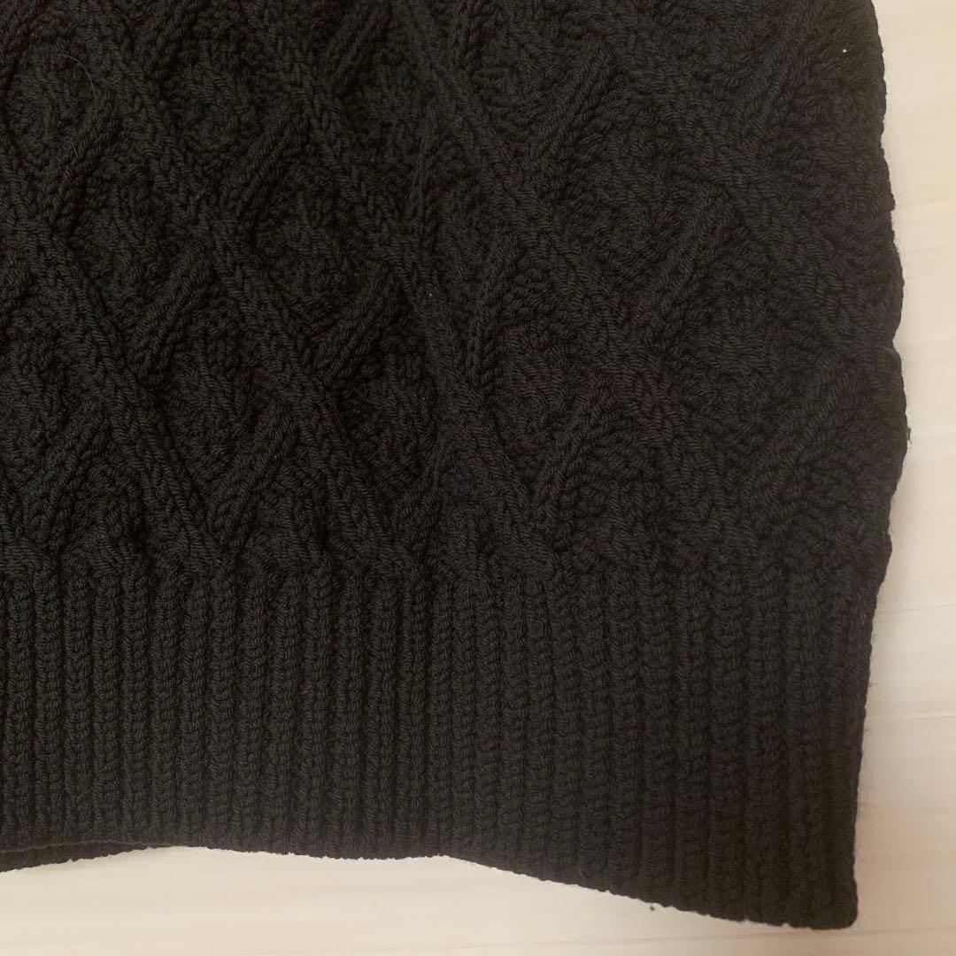 美品　オーラリー　アランニットベスト ブラック