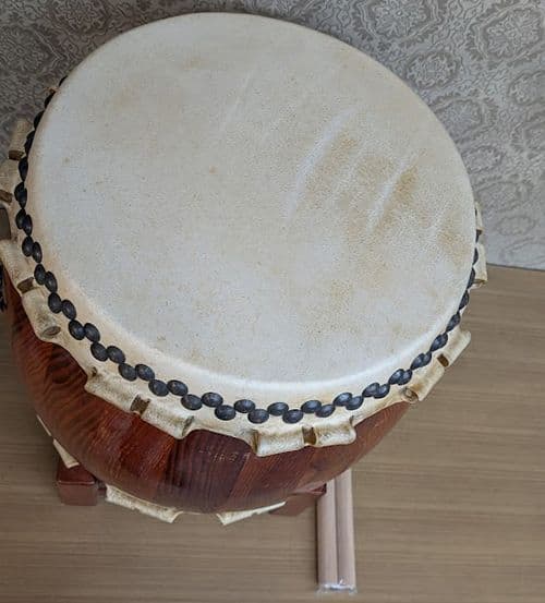 胴長太鼓1.3尺 耳付　スタンド・バチ付