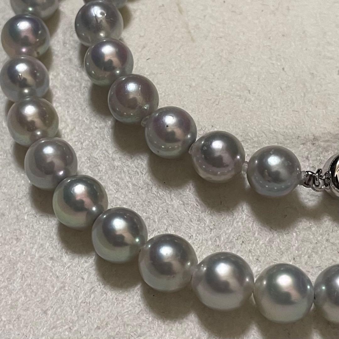 にに 【テリ強✨大珠】 あこや本真珠 ネックレス 7.5-8.0 パール