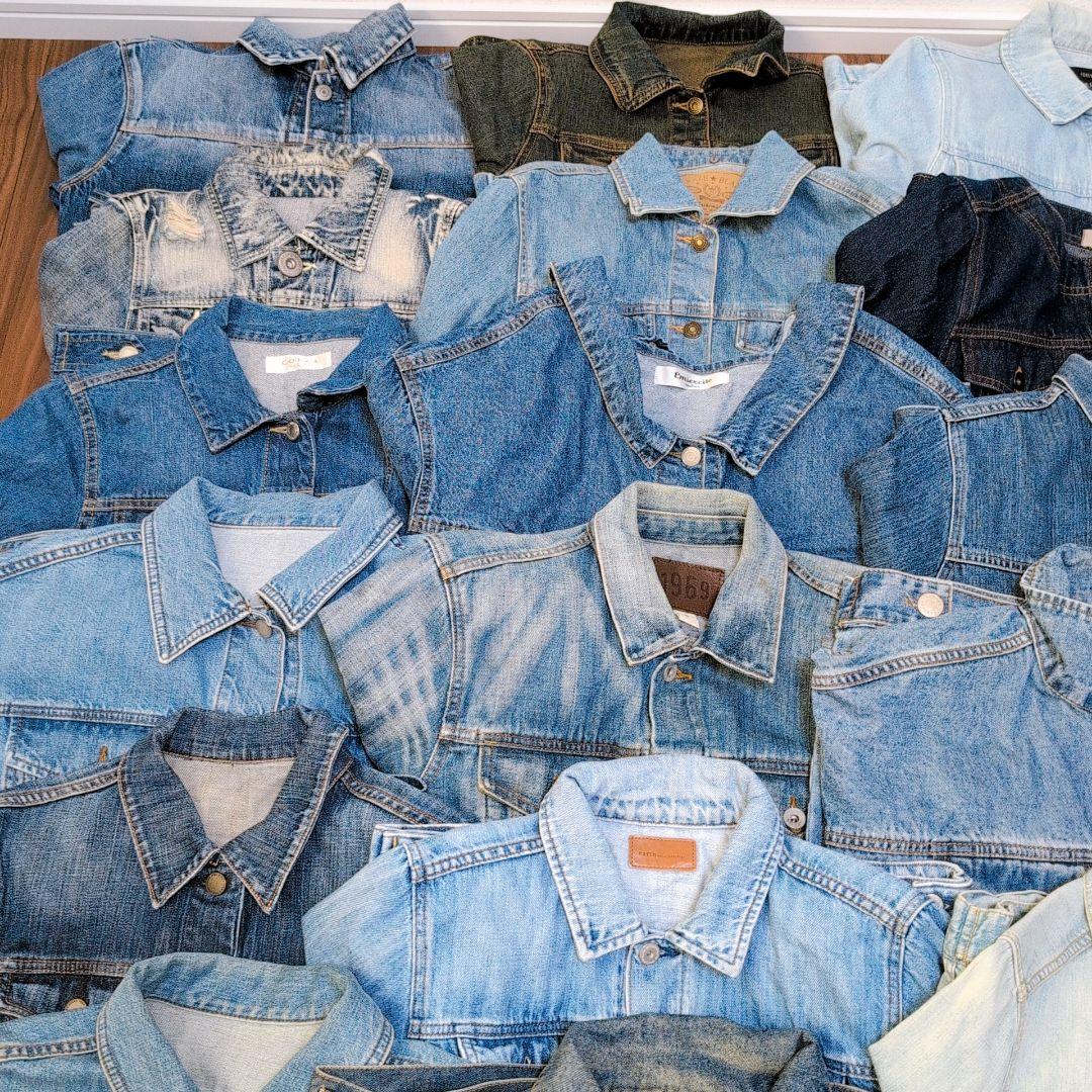 専用Ｇジャン デニムジャケット35着まとめ売り リメイク素材 ハンドメイドリペア