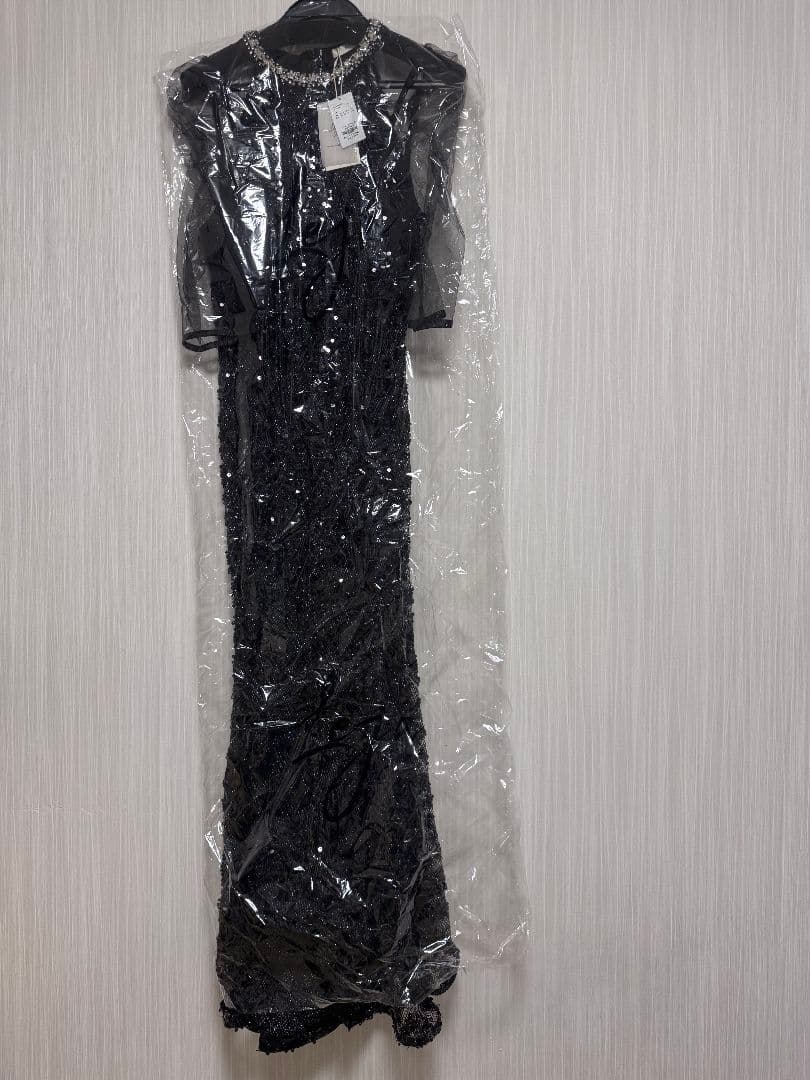 【新品タグ付】LEJA ビジューネックスパンコールシアーマーメイドワンピース