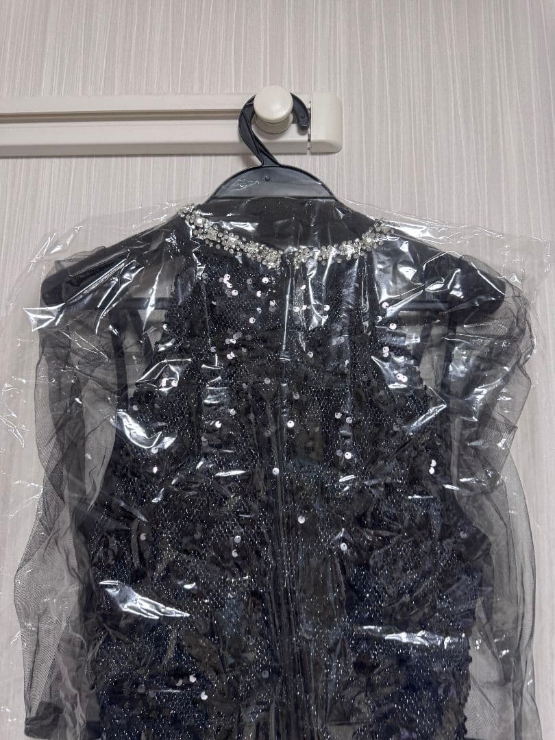 【新品タグ付】LEJA ビジューネックスパンコールシアーマーメイドワンピース