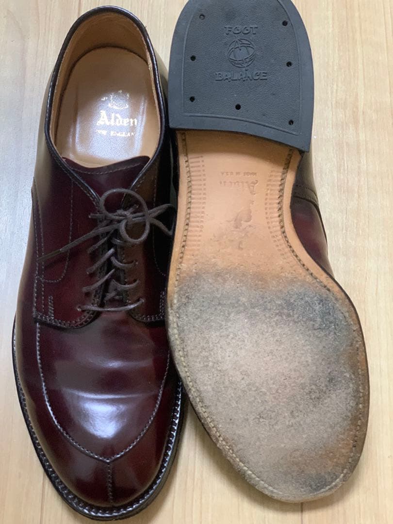 最終価格‼️美品‼️ ALDEN 54321 Vチップ　コードバン バーガンディー