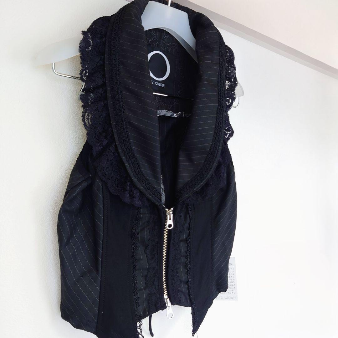 Ozzon OzzOneste タグ付き新品 青薔薇ストライプベスト