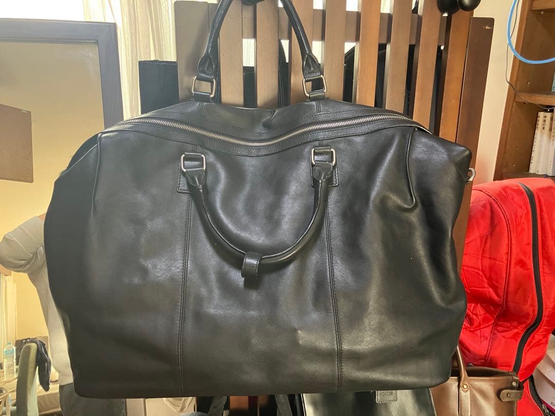 S*S様 美品　大容量　バーニーズニューヨーク　レザーボストンバッグ　2way