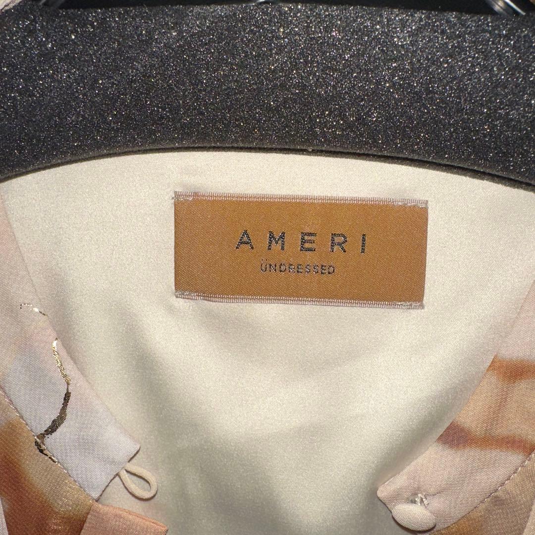 Ameri インクアート柄ドレス